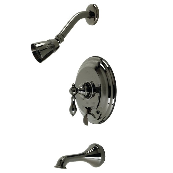 Kingston Brass NB36300ACL Single-Handle Tub and Shower Faucet, Black Stainless Steel NB36300ACL